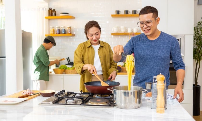 Alkaline ionized water in cooking