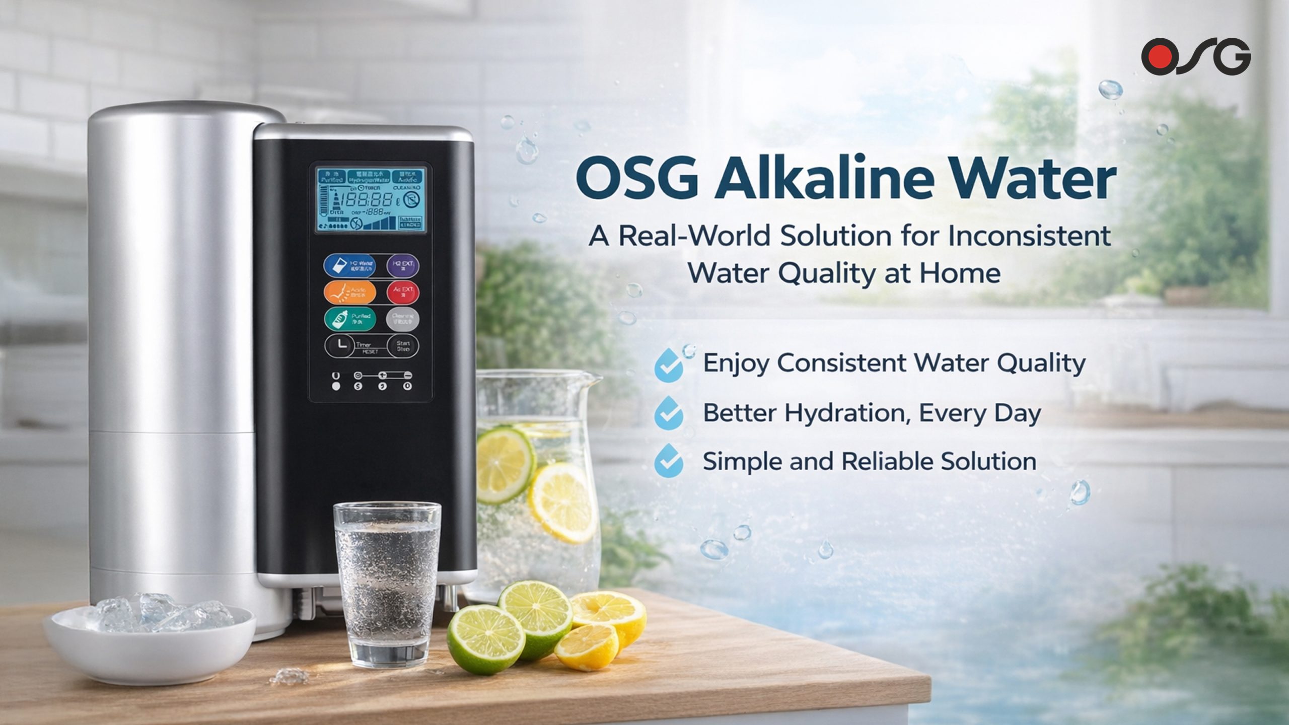 OSG Alkaline Water A Real-World Solution for Inconsistent Water Quality at Home